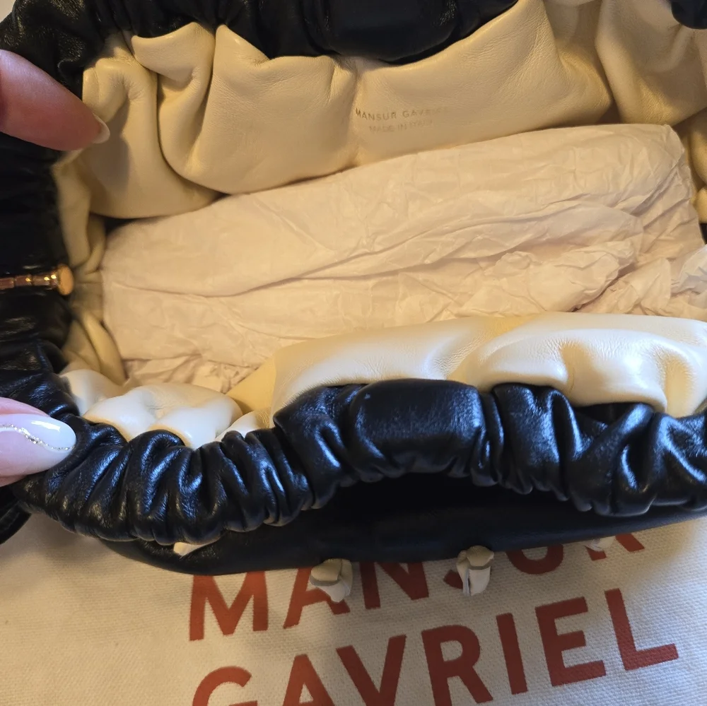 Mansur Gavriel Mini Cloud Knotted Leather Clutch NWT - Picture 5 of 8